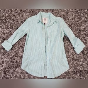 Striped button down Oxford top
